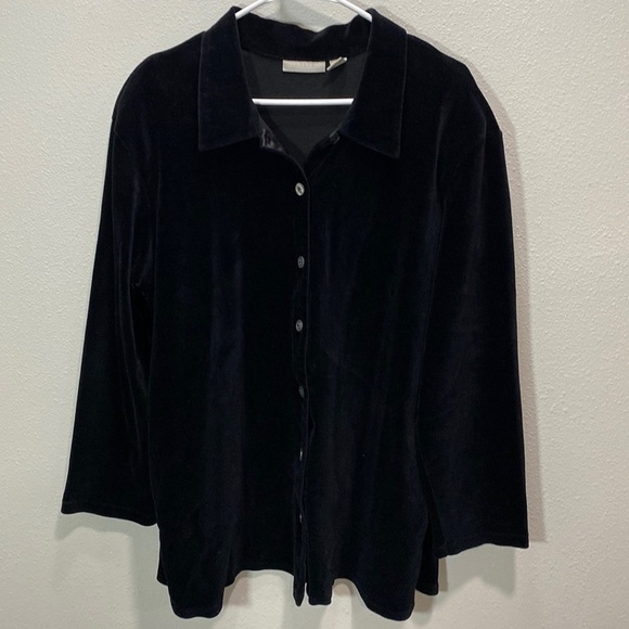 J Jill velvet corduroy jacket shirt button up - Picture 1 of 7